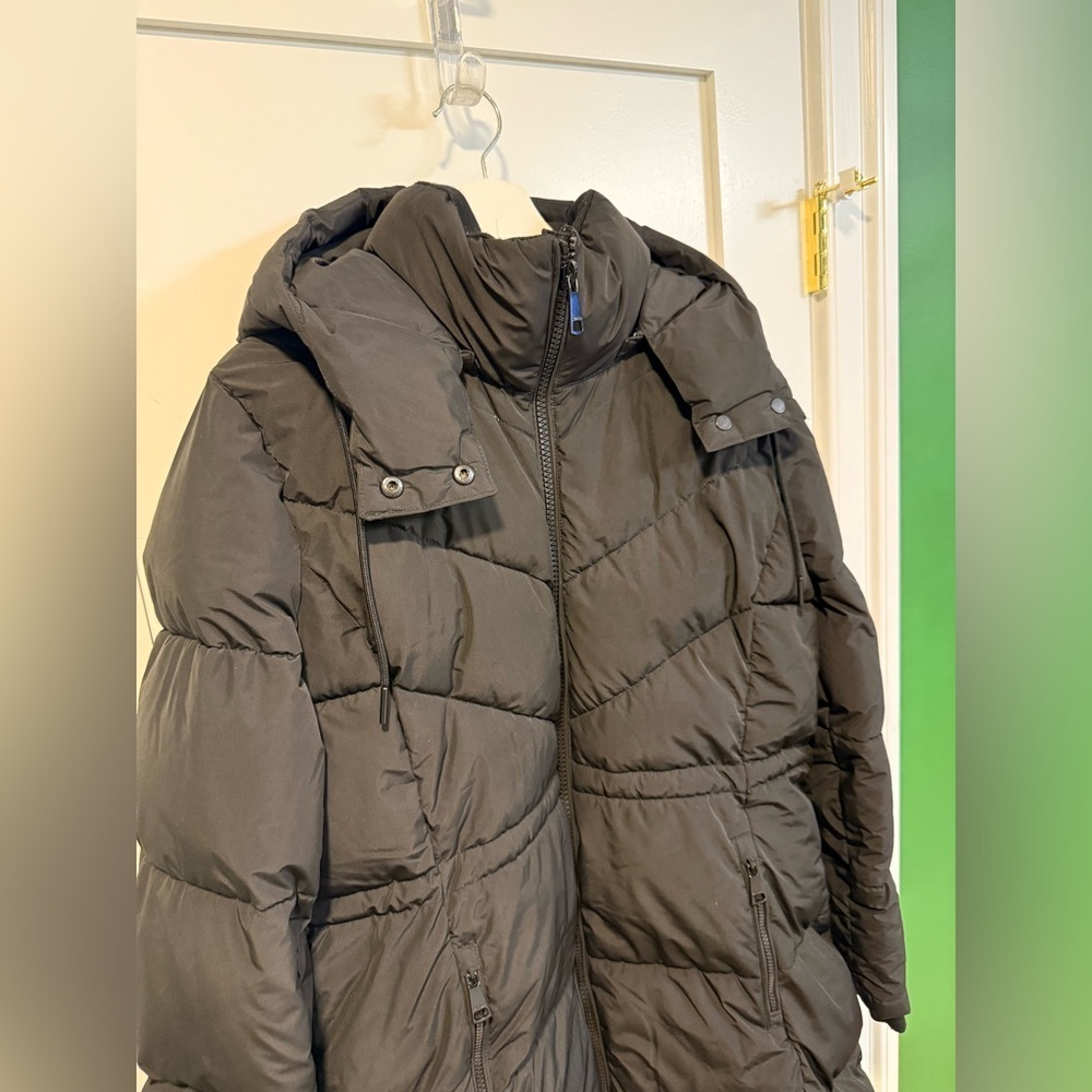 Calvin Kline Women’s Black Long Puffer Coat - Size XL - Picture 3 of 13